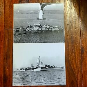 Vintage prints of the uss kinder and uss lindsey